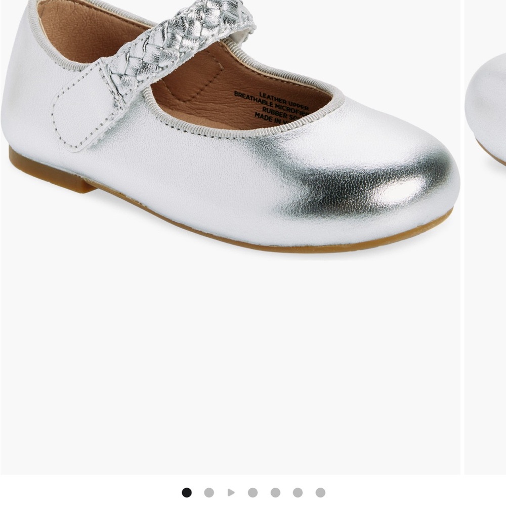 Silver Kids' Old Soles Mary Jane Shoes sz 23